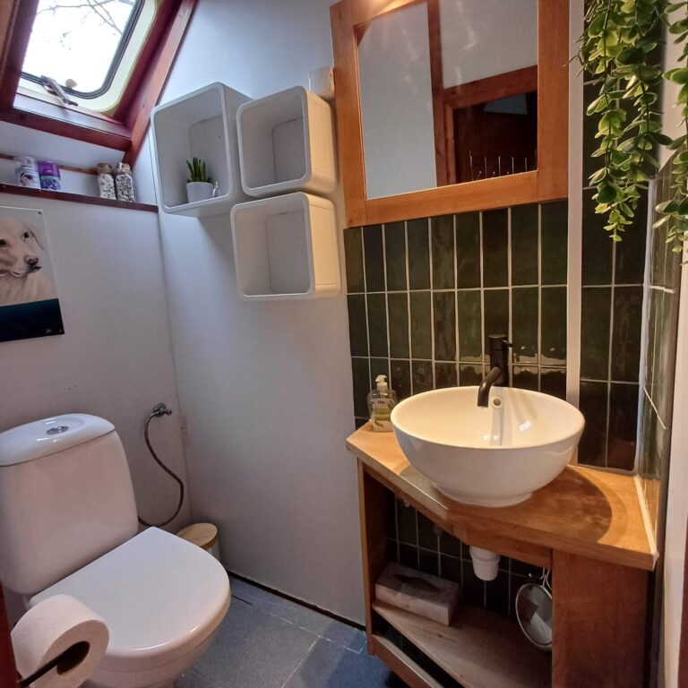 vernieuwde toiletruimte slaapkamer